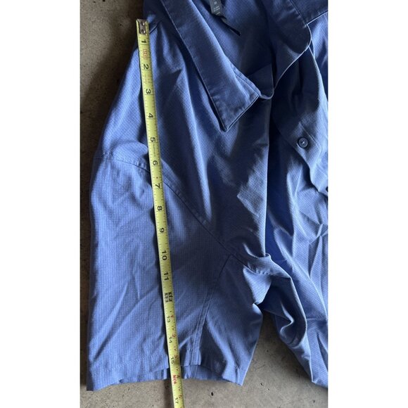 lululemon Airing Easy Short-Sleeve Light Blue Shirt mens sz XLButton Shirt - Picture 10 of 16